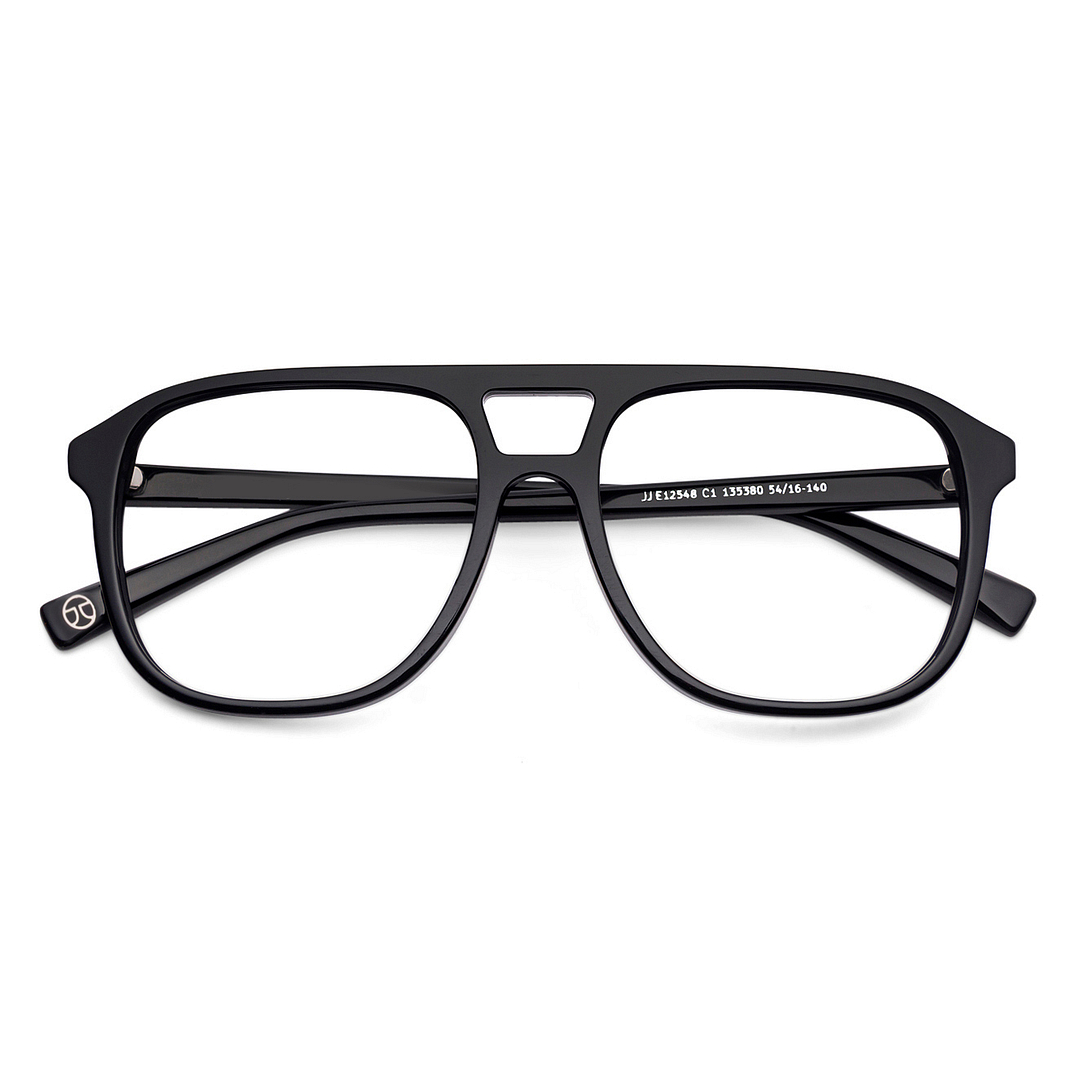 John Jacobs Black Full Rim Square right side