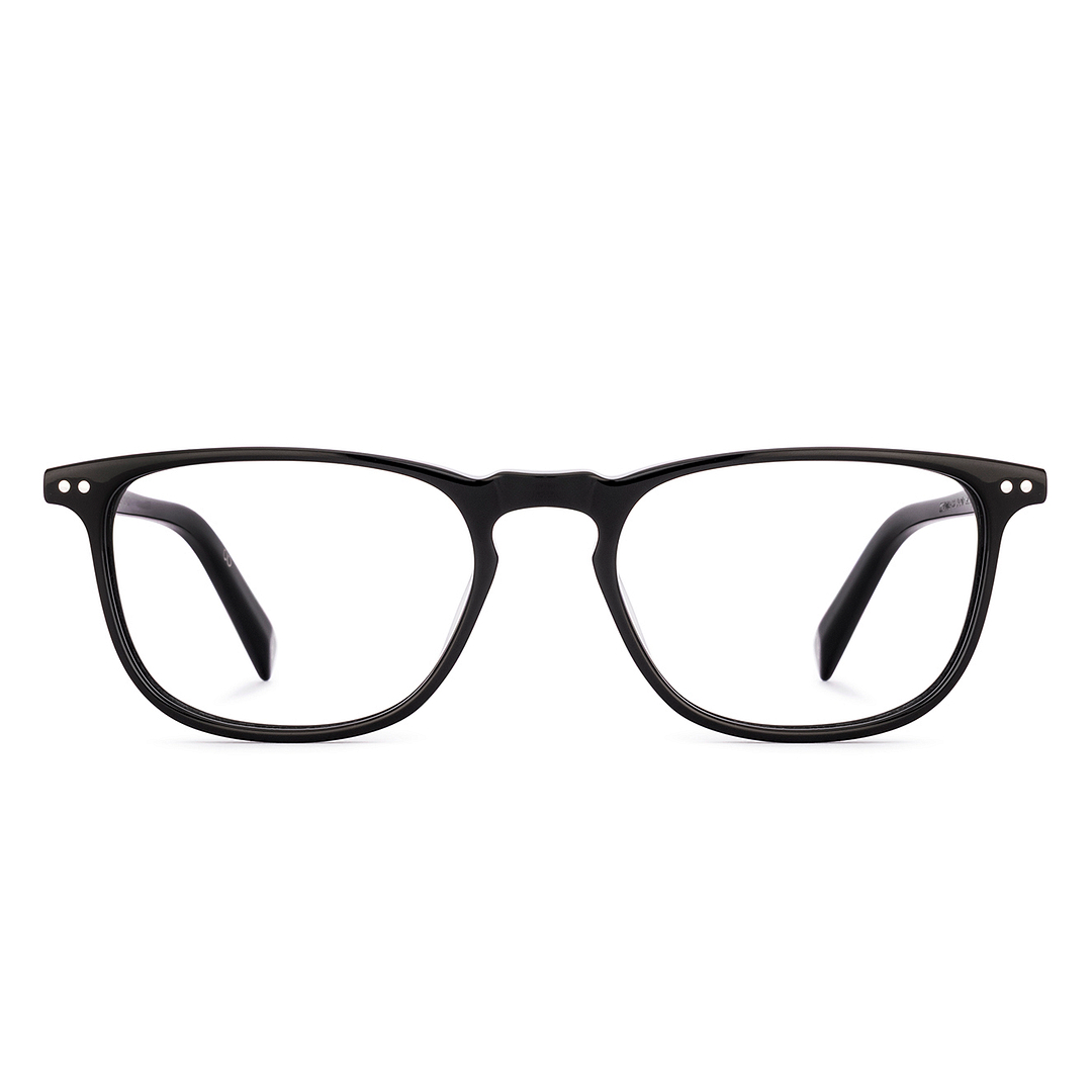 John Jacobs Black Full Rim Rectangle right side