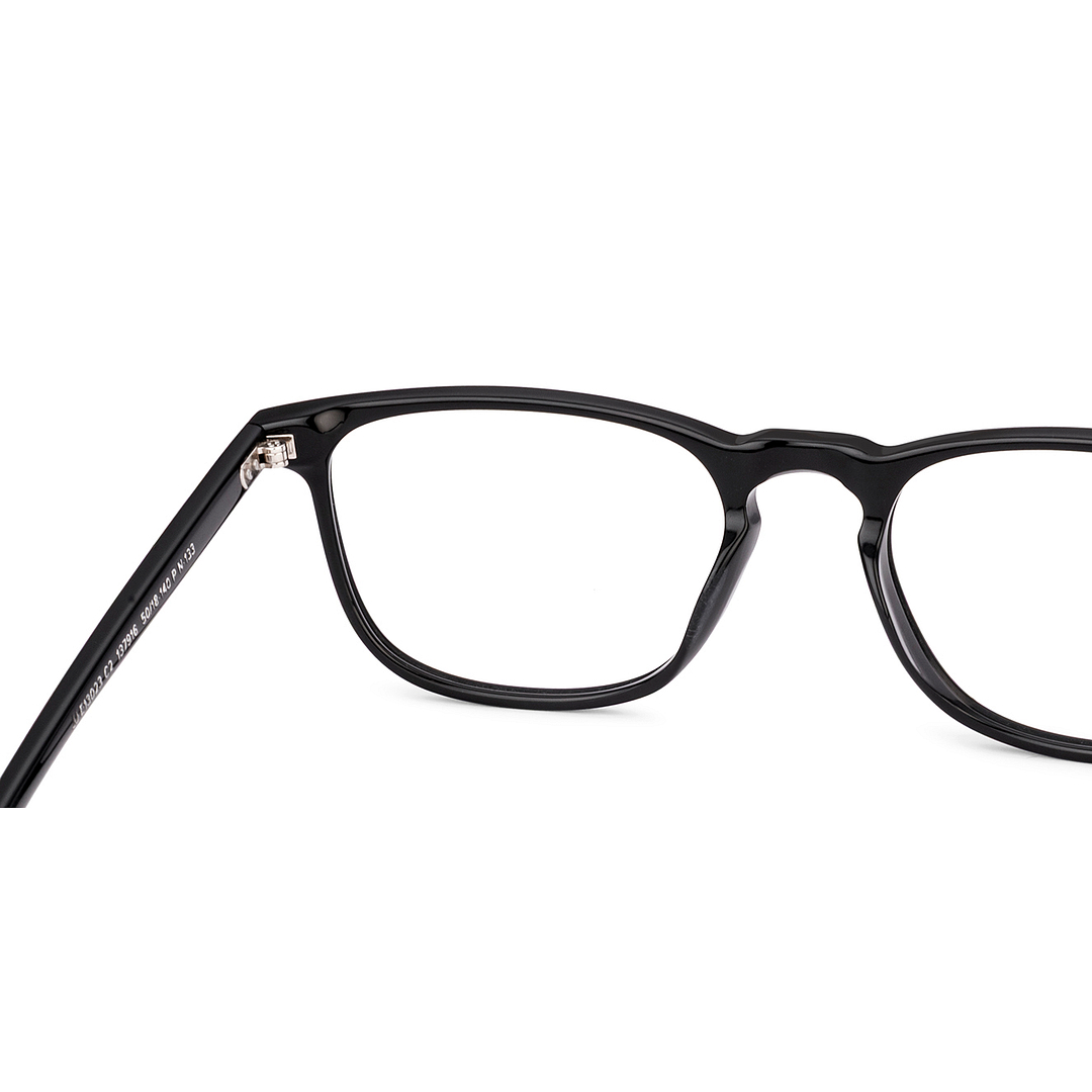 John Jacobs Black Full Rim Rectangle right side