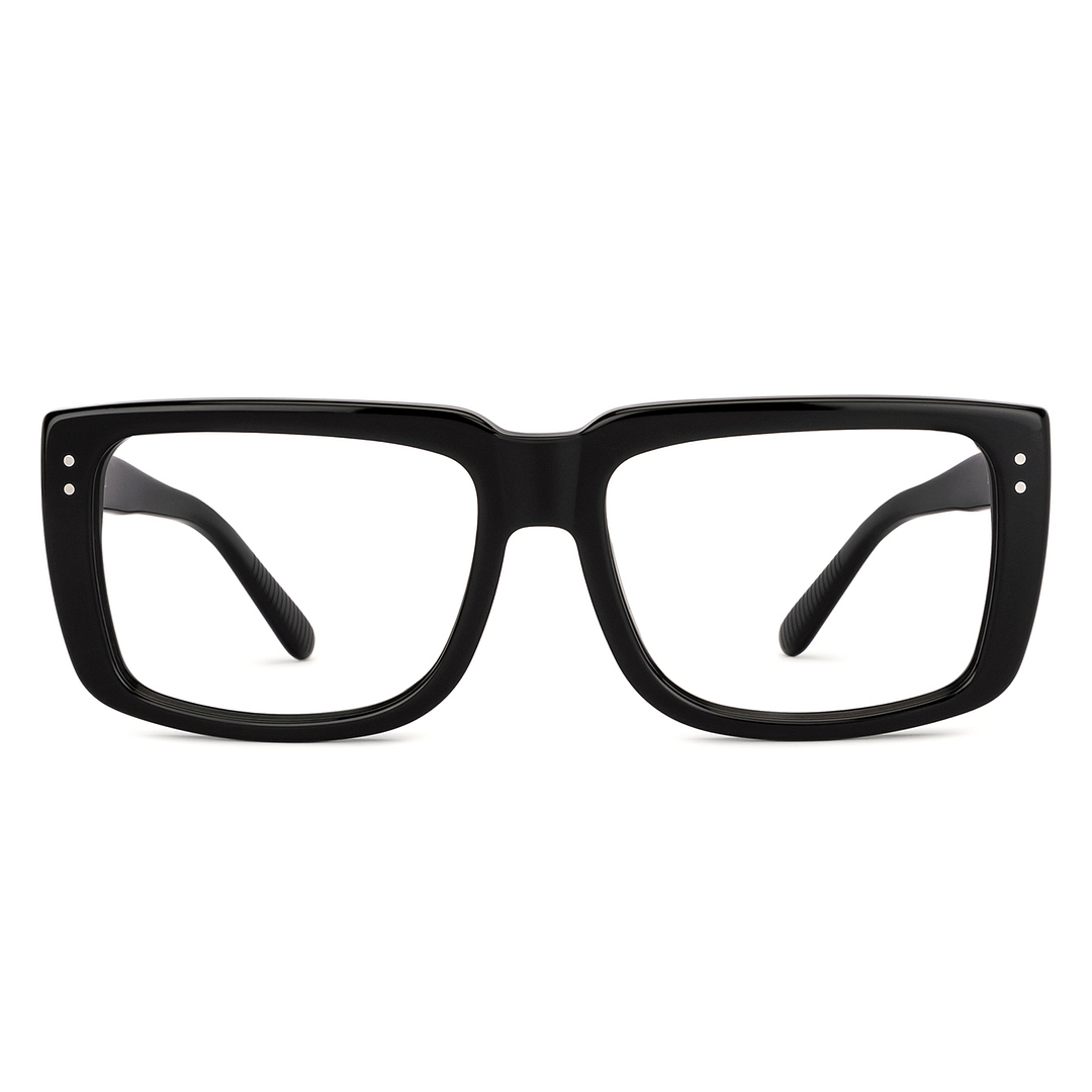 John Jacobs Black Full Rim Square left side