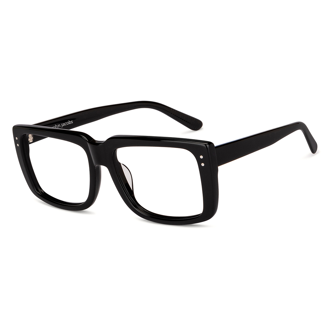 John Jacobs Black Full Rim Square right side