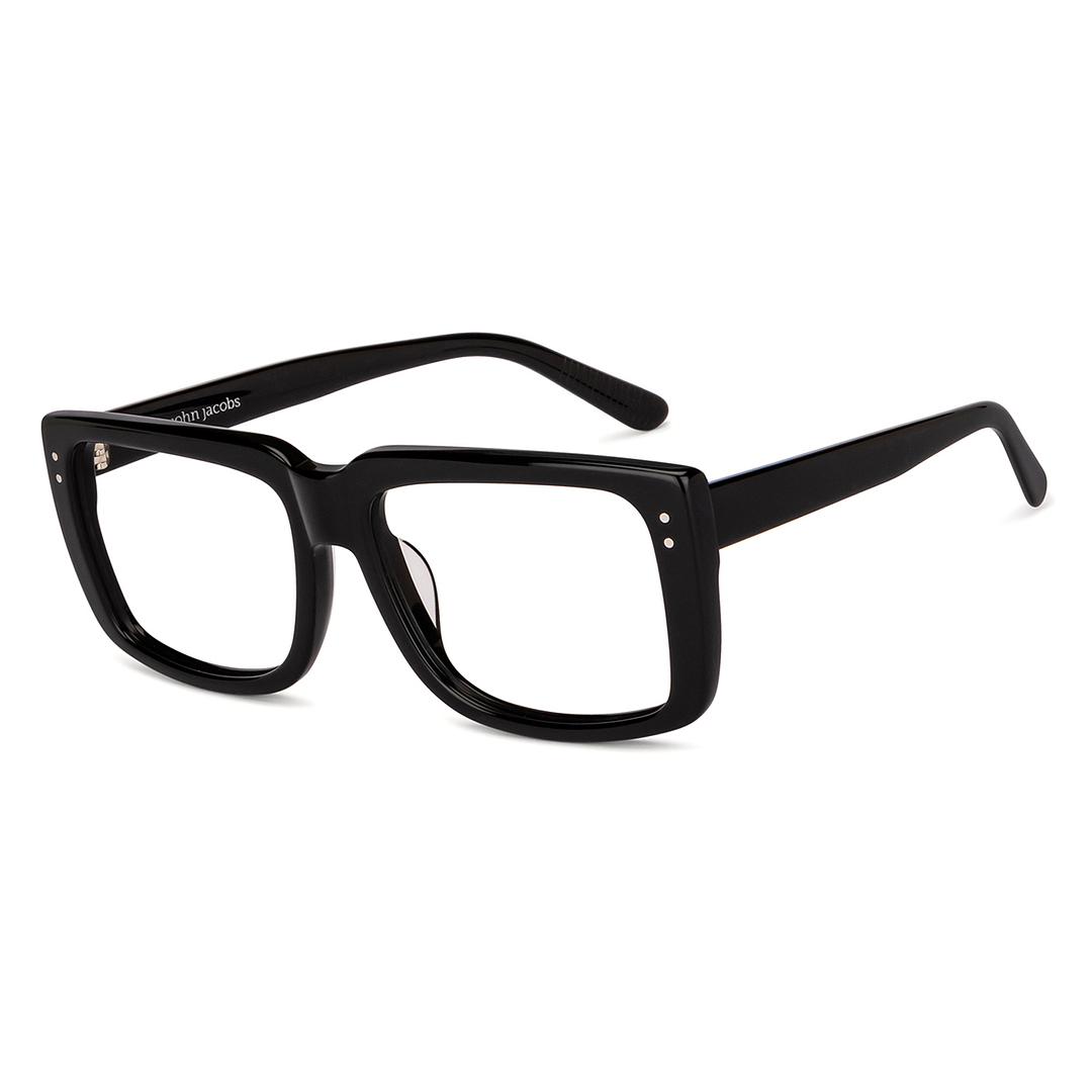 John Jacobs Black Full Rim Square right side