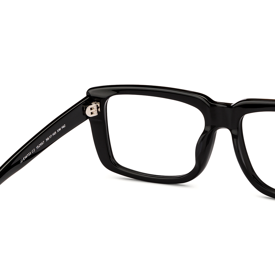 John Jacobs Black Full Rim Square right side