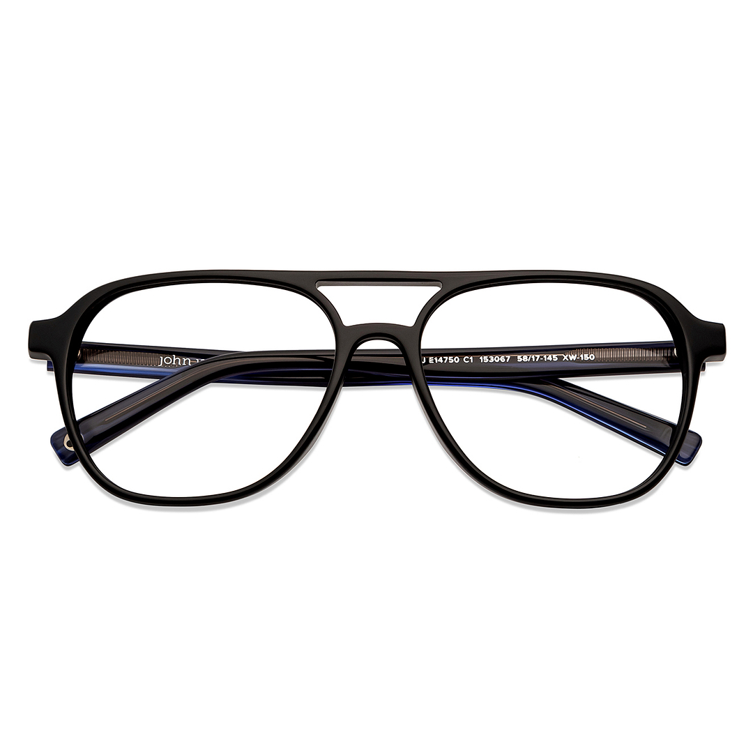 John Jacobs Online Black Full Rim Square left side