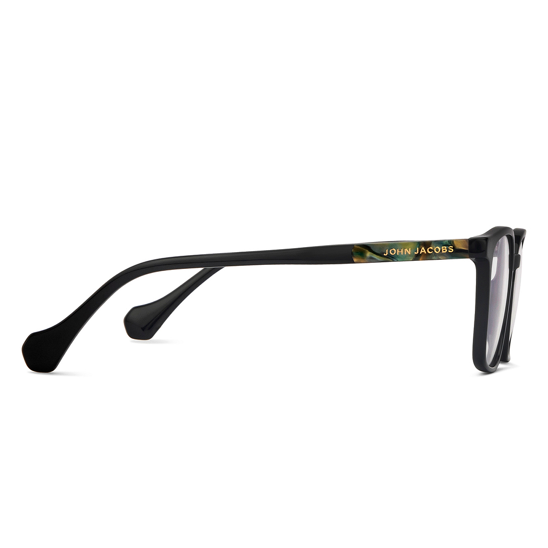 John Jacobs Online Black Full Rim Square left side