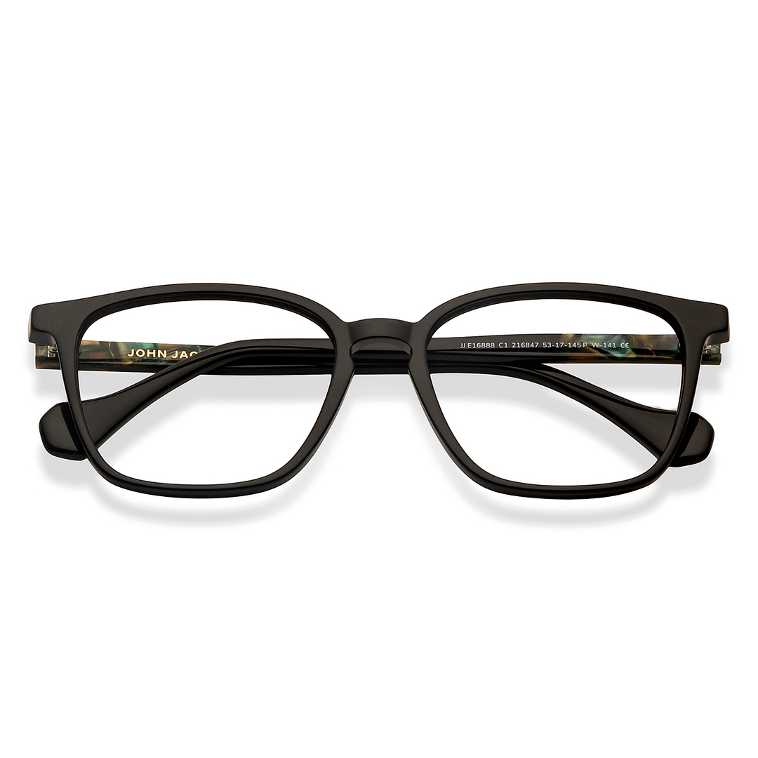 John Jacobs Online Black Full Rim Square left side