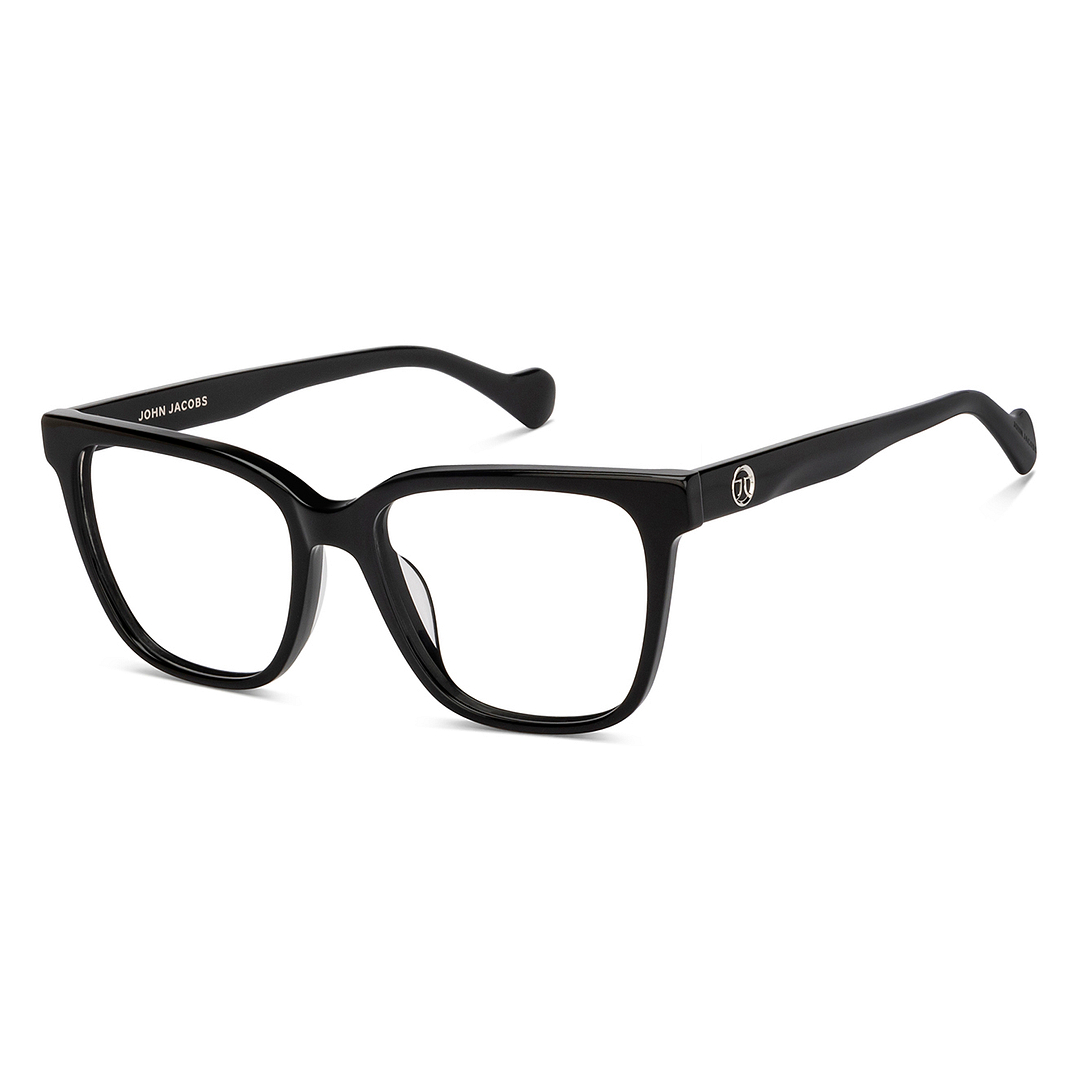 John Jacobs Black Full Rim Square left side