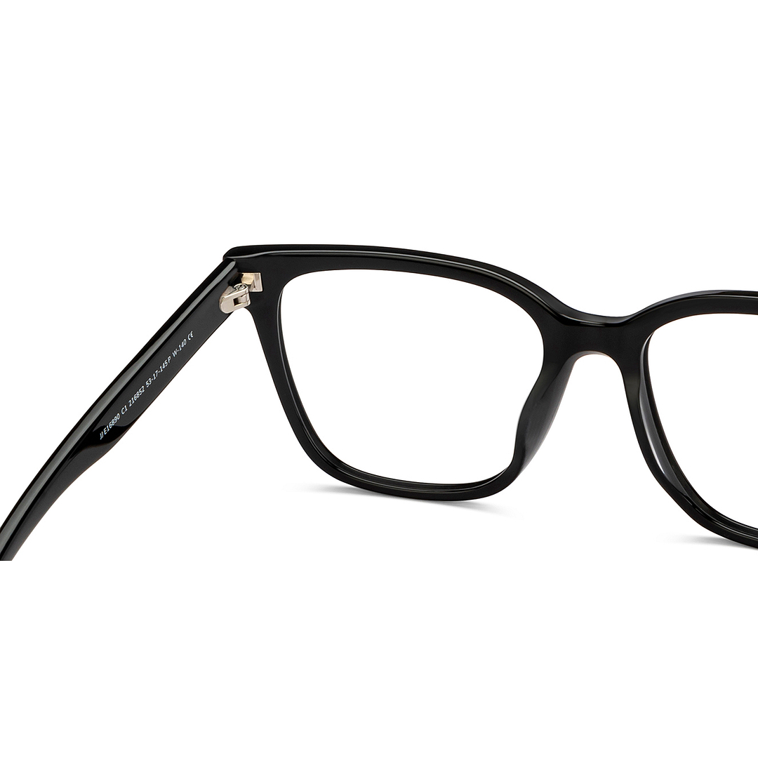 John Jacobs Black Full Rim Square right side