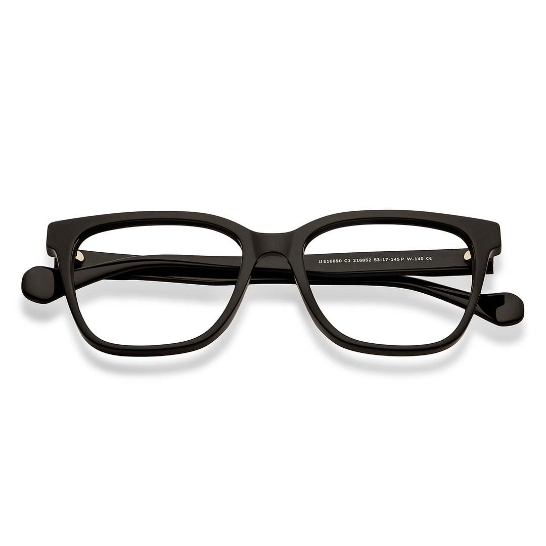 John Jacobs Black Full Rim Square left side