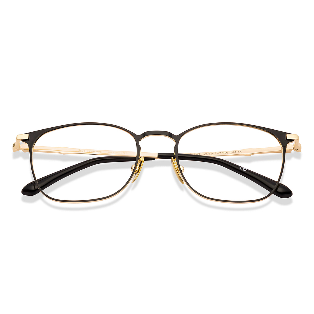 John Jacobs Black Full Rim Square left side