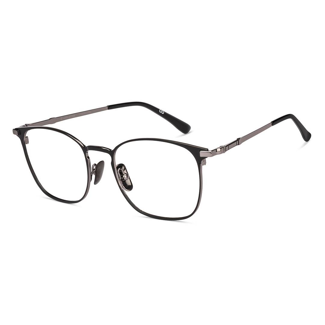 John Jacobs Black Full Rim Square left side