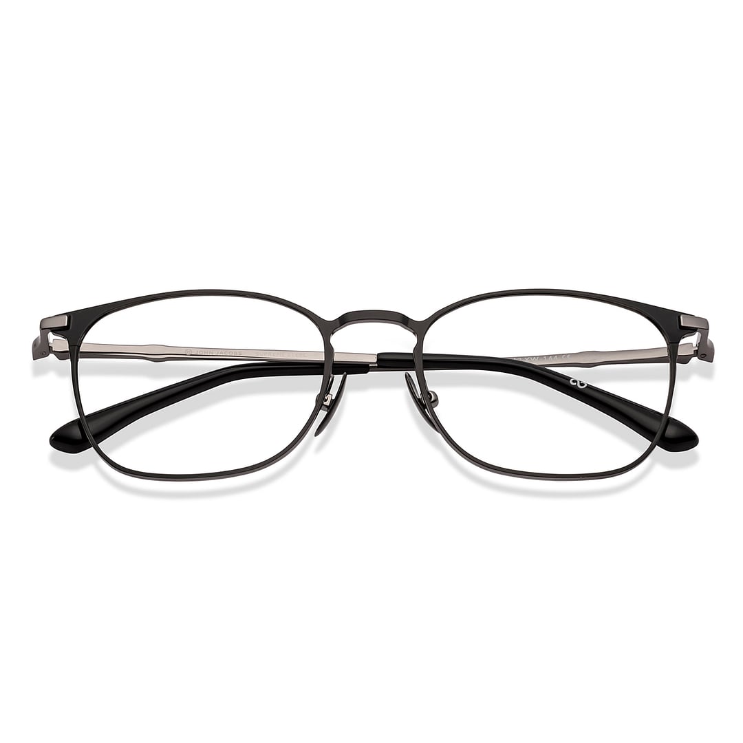 John Jacobs Black Full Rim Square left side