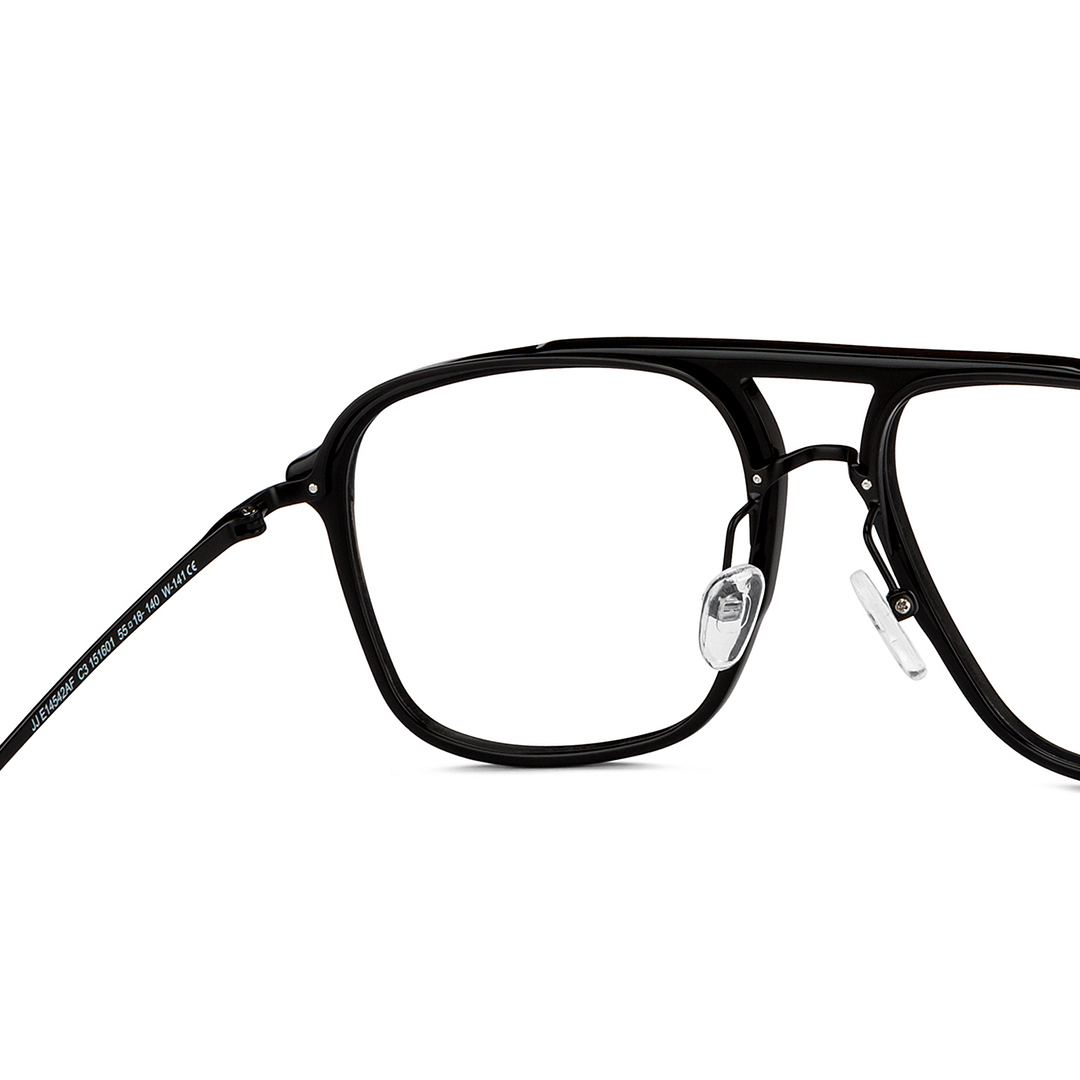 John Jacobs Online Black Full Rim Aviator right side