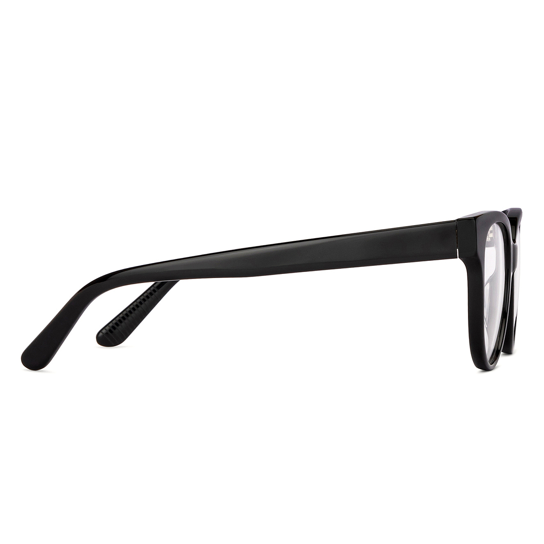 John Jacobs Black Full Rim Cat Eye left side