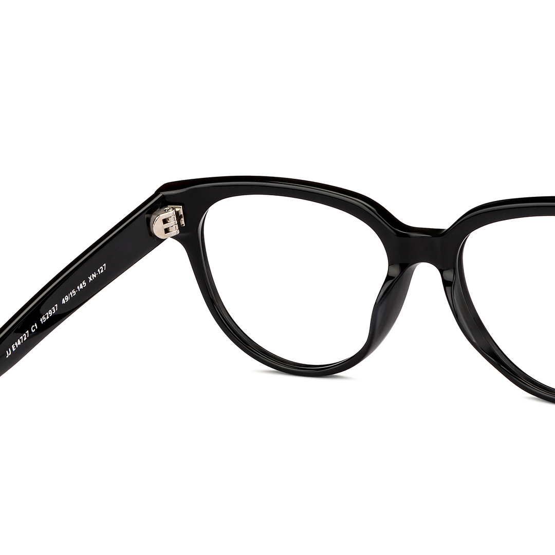 John Jacobs Black Full Rim Cat Eye right side