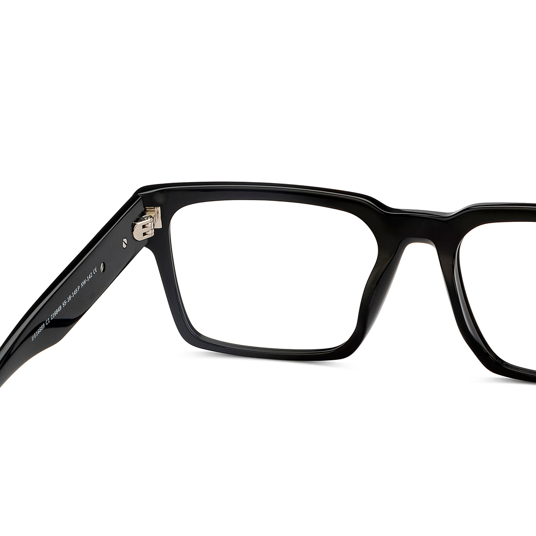 John Jacobs Black Full Rim Square right side