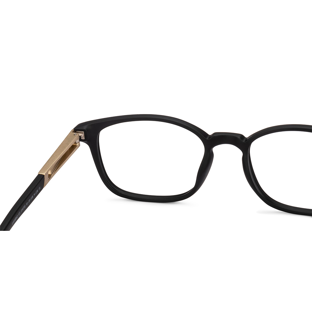 John Jacobs Black Full Rim Rectangle right side