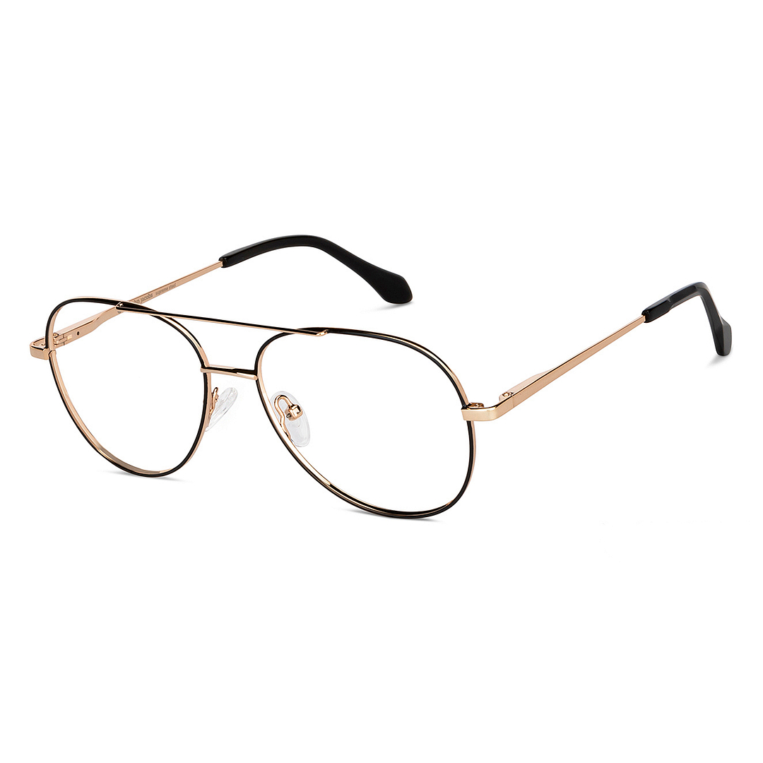 John Jacobs Online Black Full Rim Aviator left side