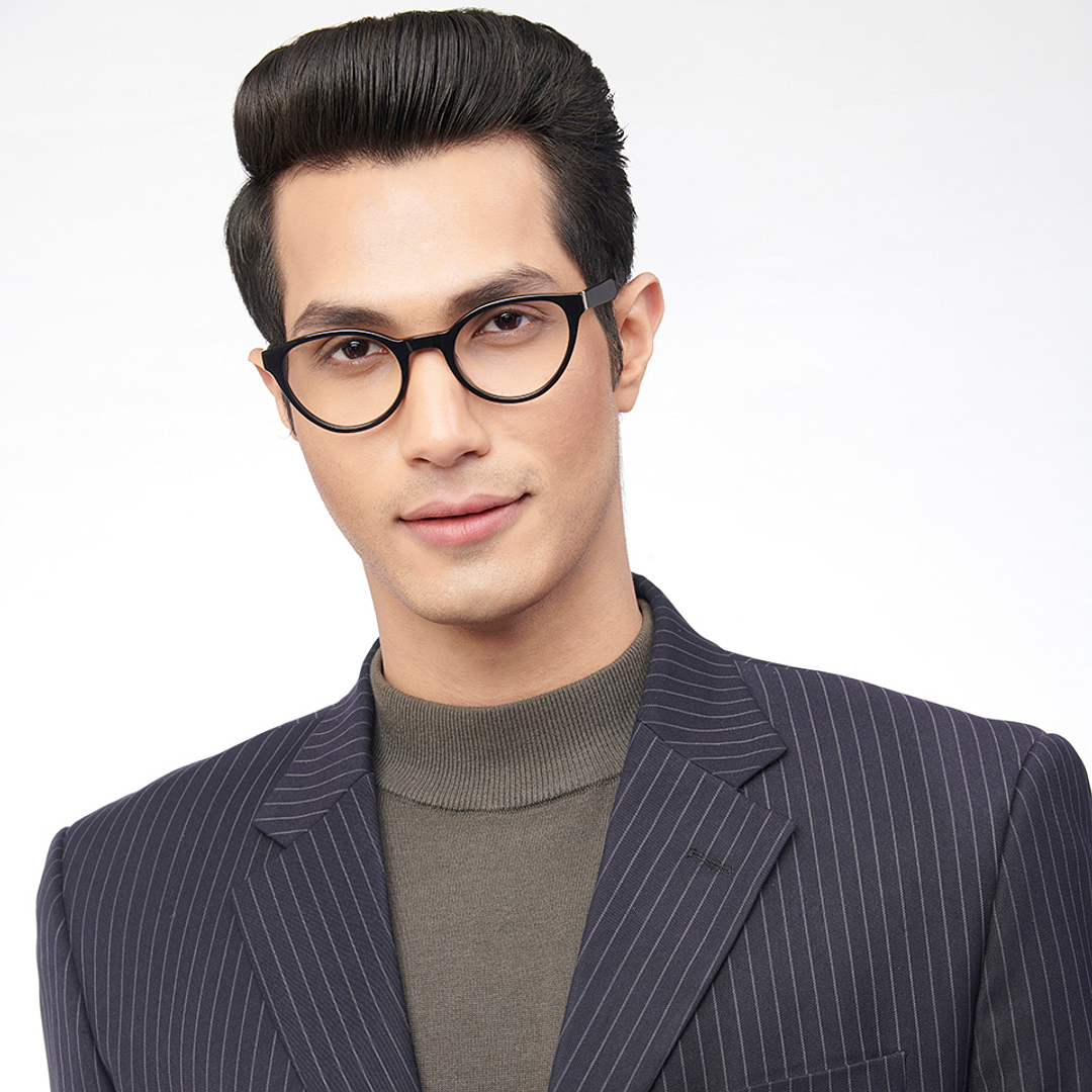 John Jacobs Online Black Full Rim Cat Eye right side