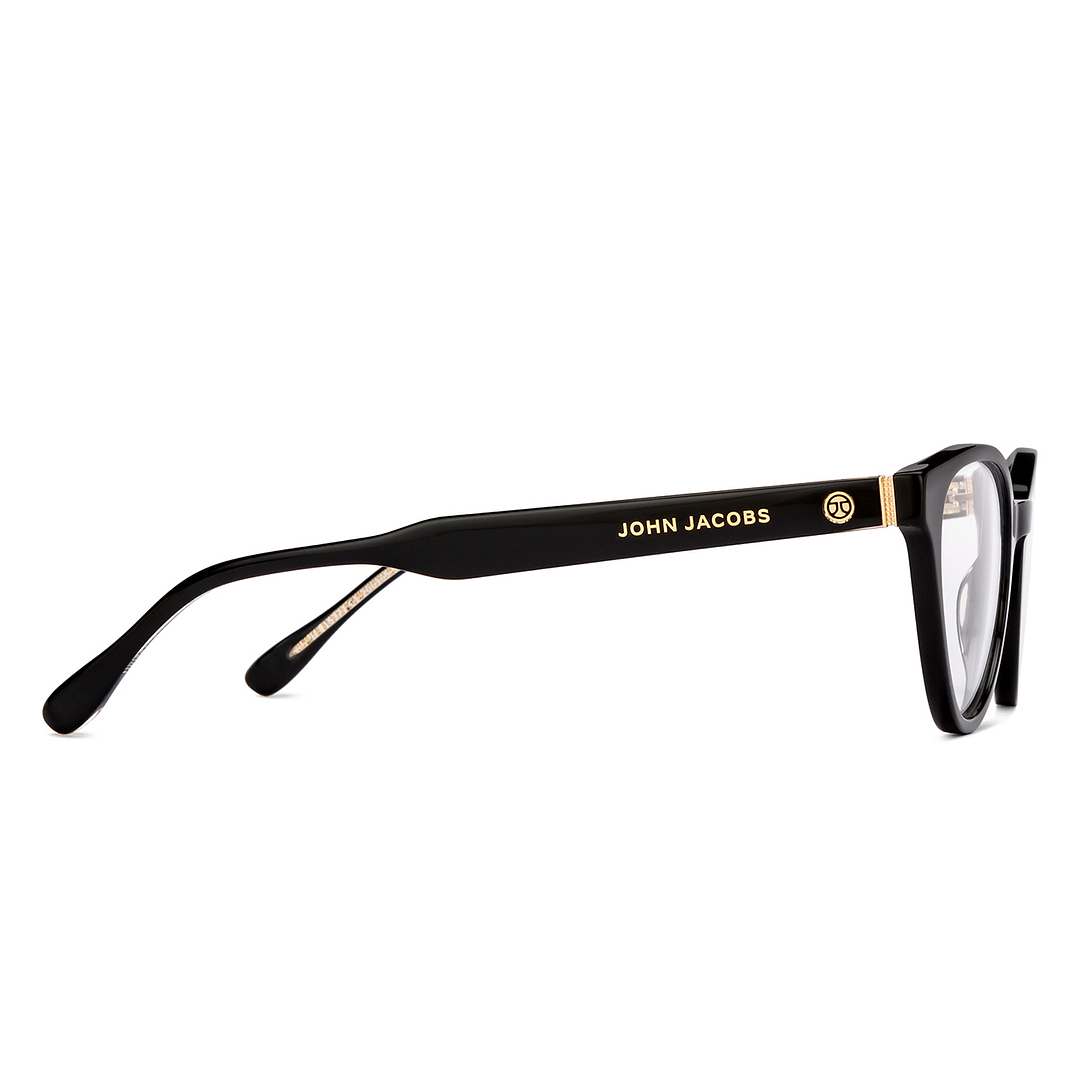 John Jacobs Online Black Full Rim Cat Eye left side