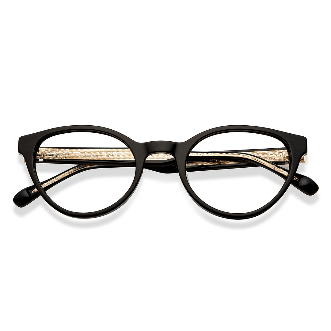 John Jacobs Online Black Full Rim Cat Eye left side