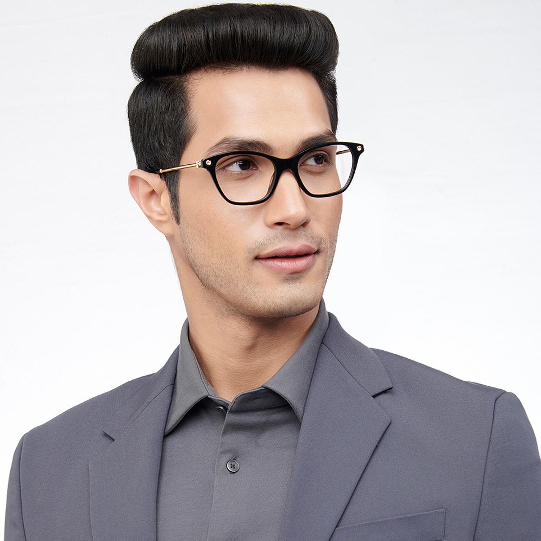 John Jacobs Online Black Full Rim Cat Eye right side