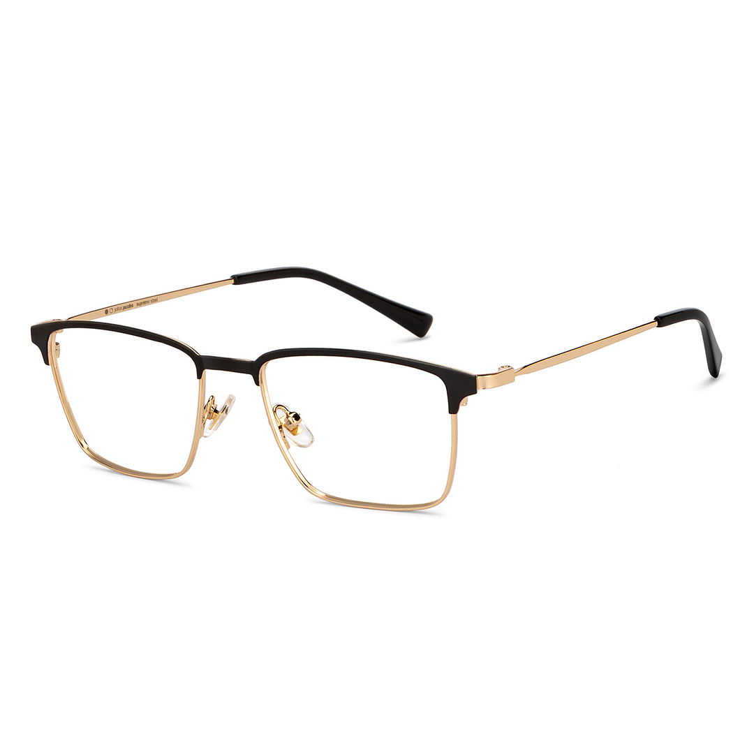 John Jacobs Black Full Rim Rectangle right side