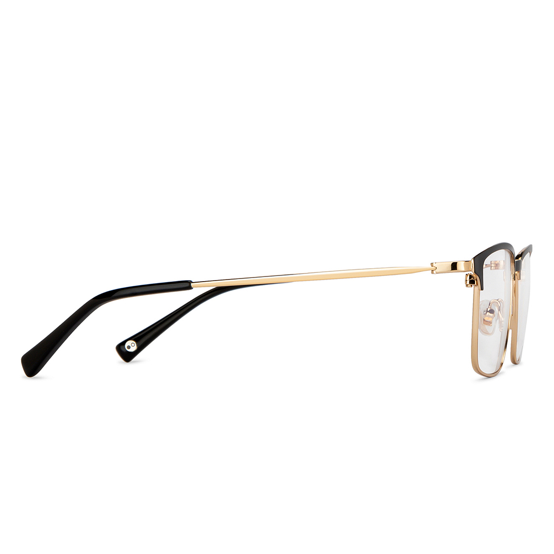 John Jacobs Black Full Rim Rectangle left side