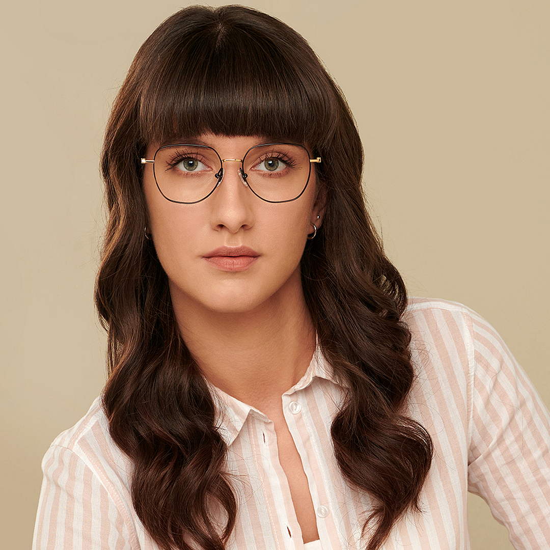 John Jacobs Black Full Rim Round left side