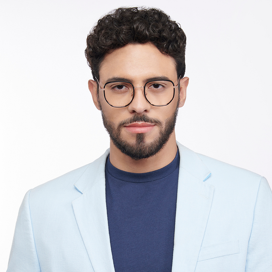 John Jacobs Black Full Rim Square right side