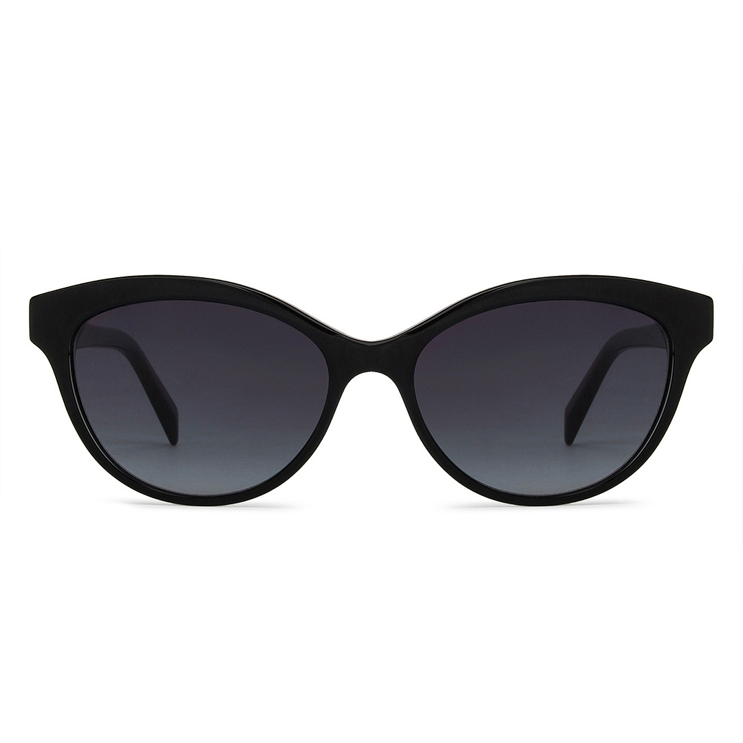 John Jacobs Black Full Rim Cat Eye left side