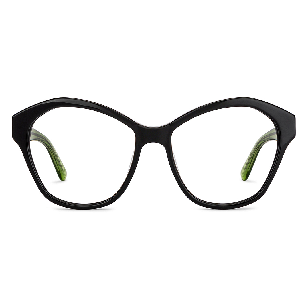 John Jacobs Online Black Full Rim Cat Eye left side