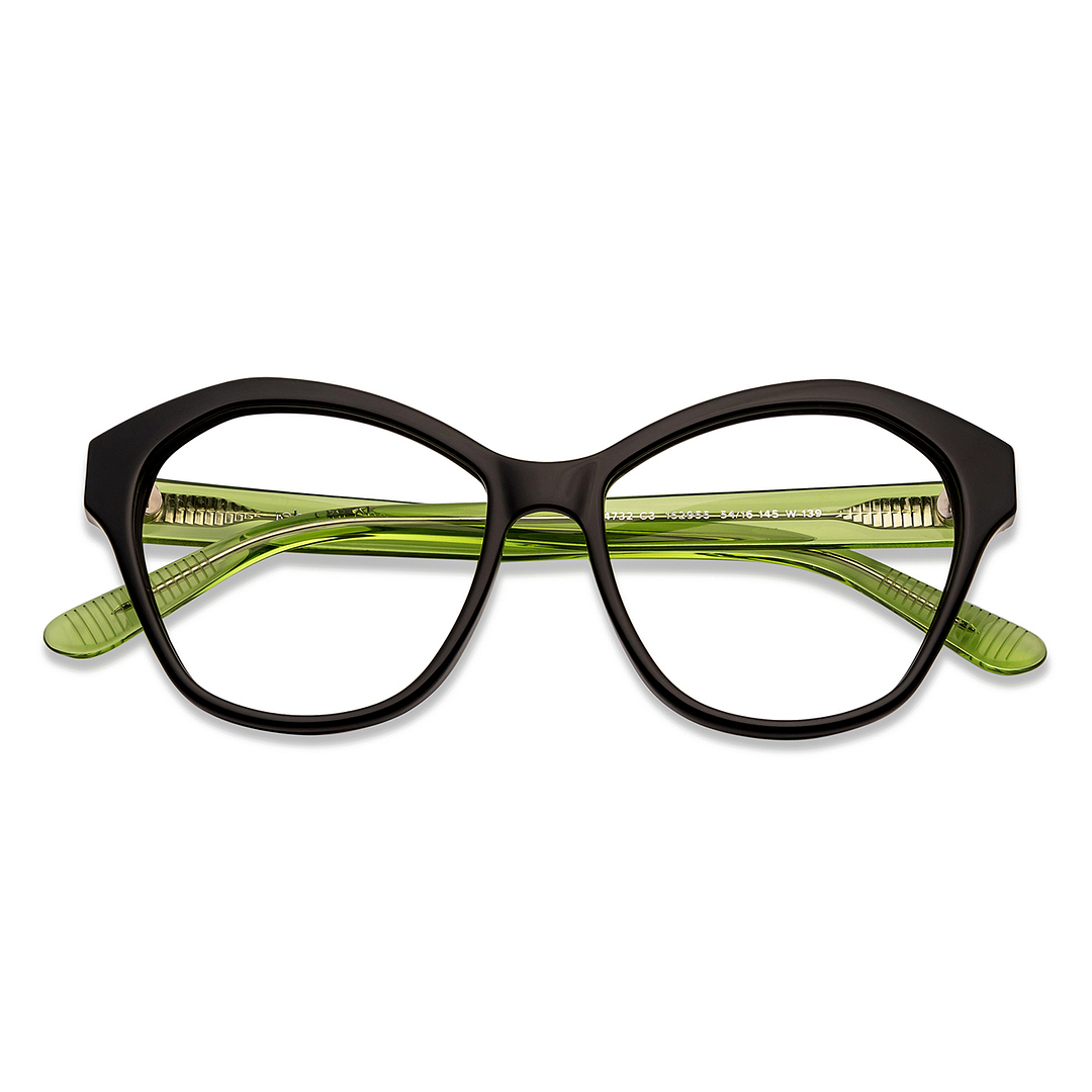 John Jacobs Online Black Full Rim Cat Eye left side