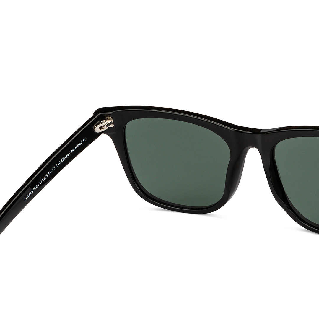 John Jacobs Black Full Rim Square right side