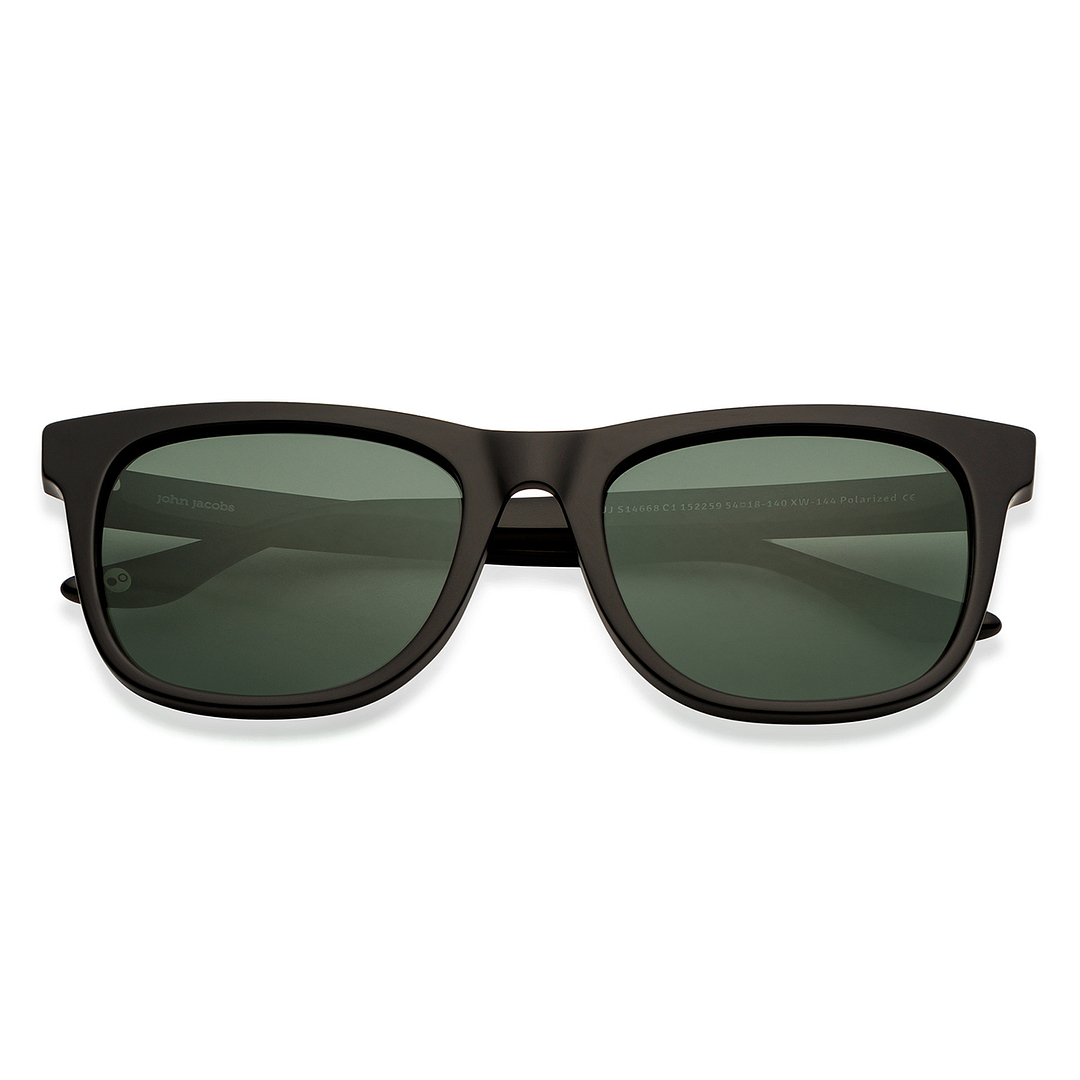 John Jacobs Black Full Rim Square left side