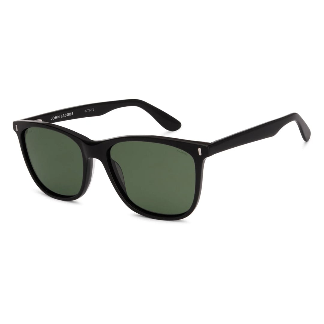 John Jacobs Black Full Rim Square left side
