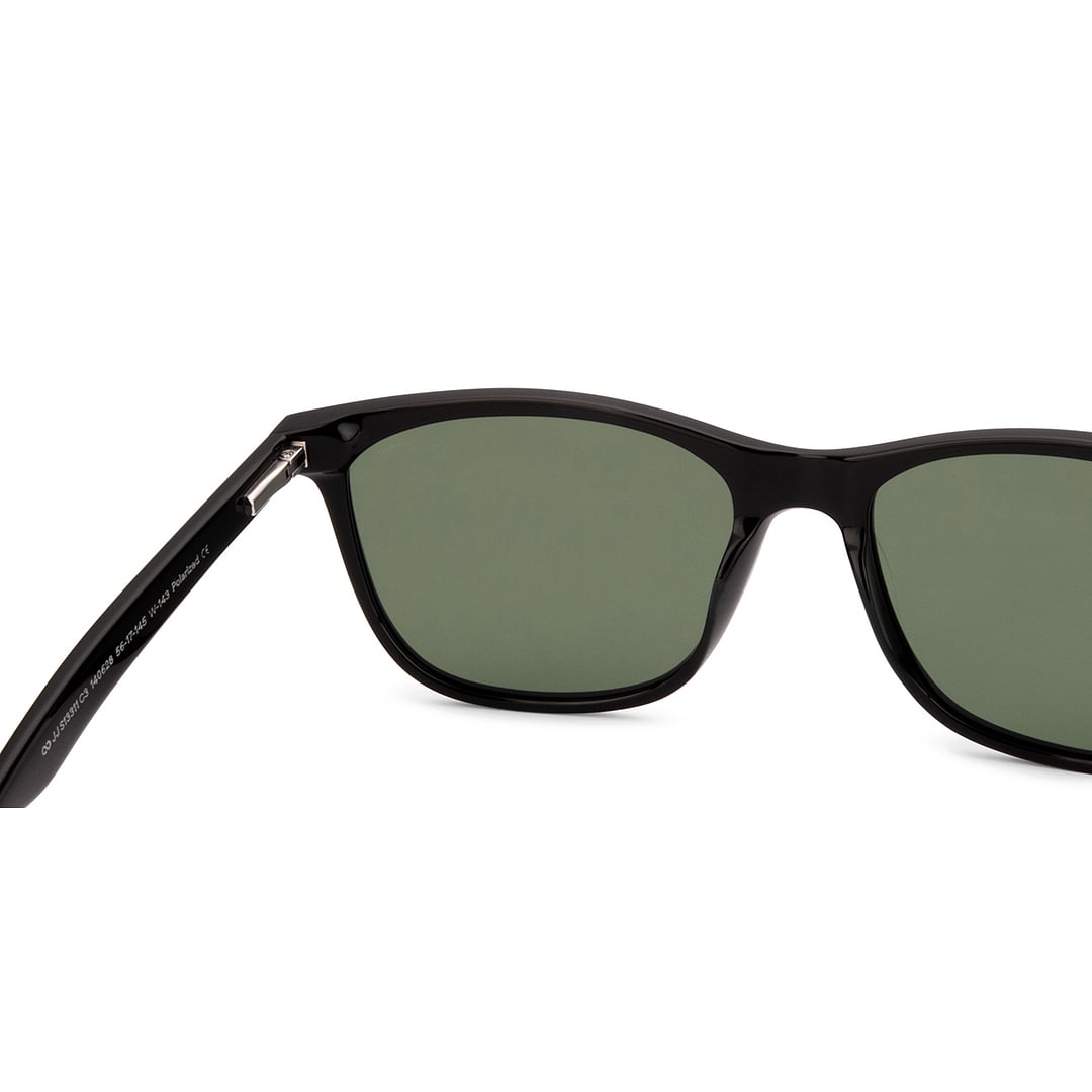 John Jacobs Black Full Rim Square right side