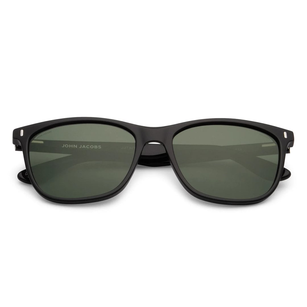 John Jacobs Black Full Rim Square left side