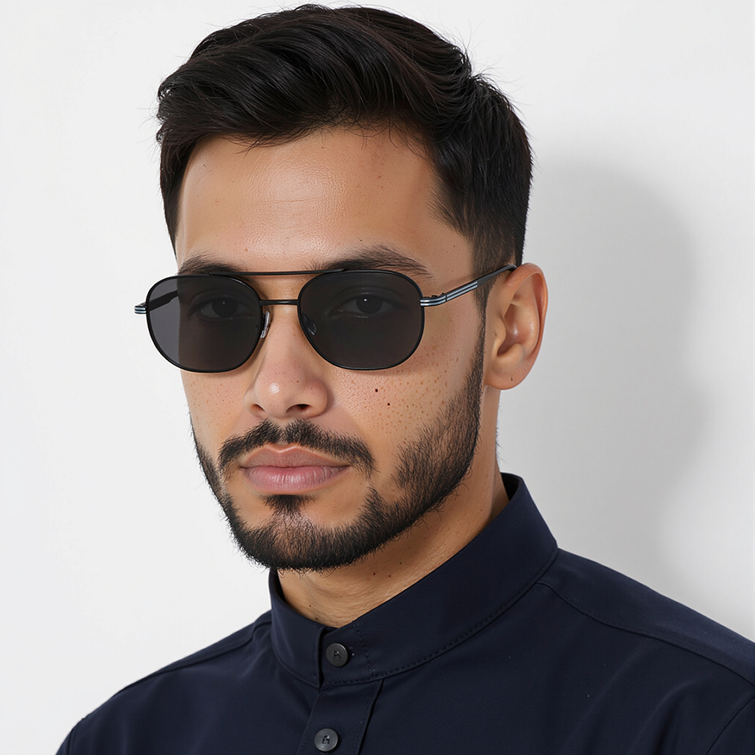 Black Grey Full Rim Aviator John Jacobs JJ TINTS JJ S12804-C2