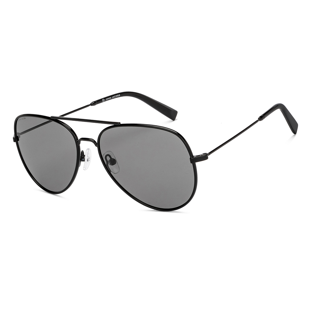 John Jacobs Black Full Rim Aviator right side