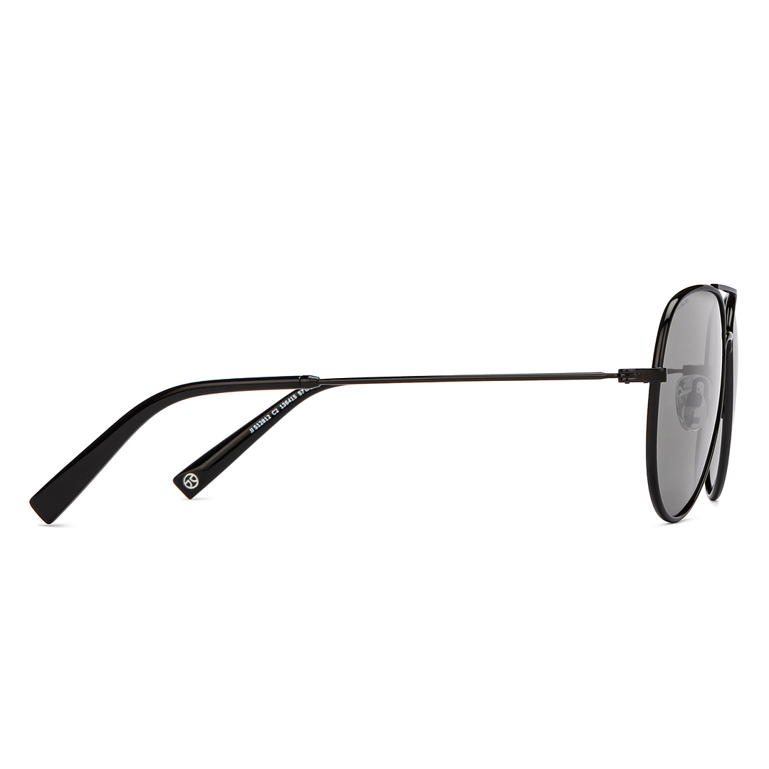 John Jacobs Black Full Rim Aviator left side
