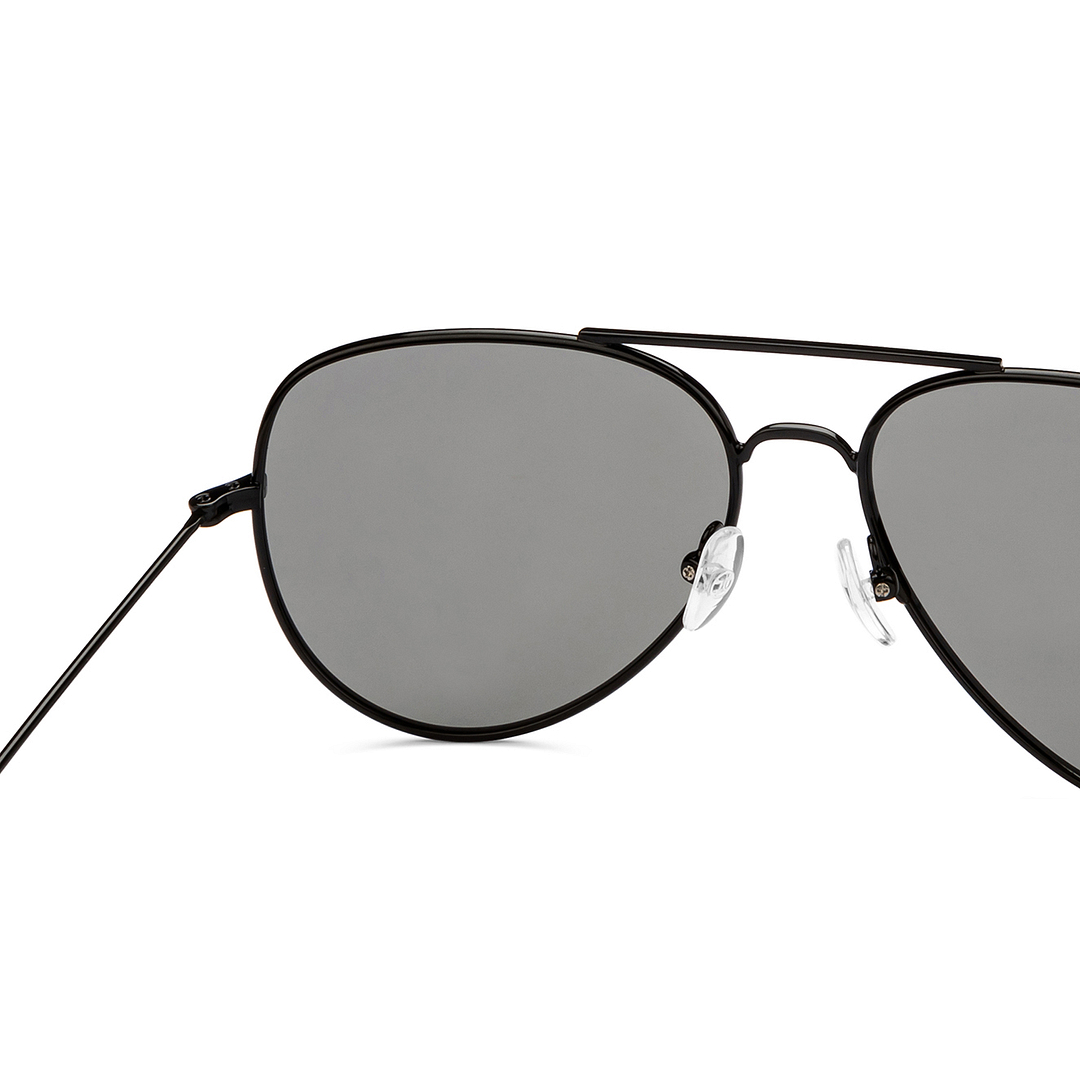John Jacobs Black Full Rim Aviator right side