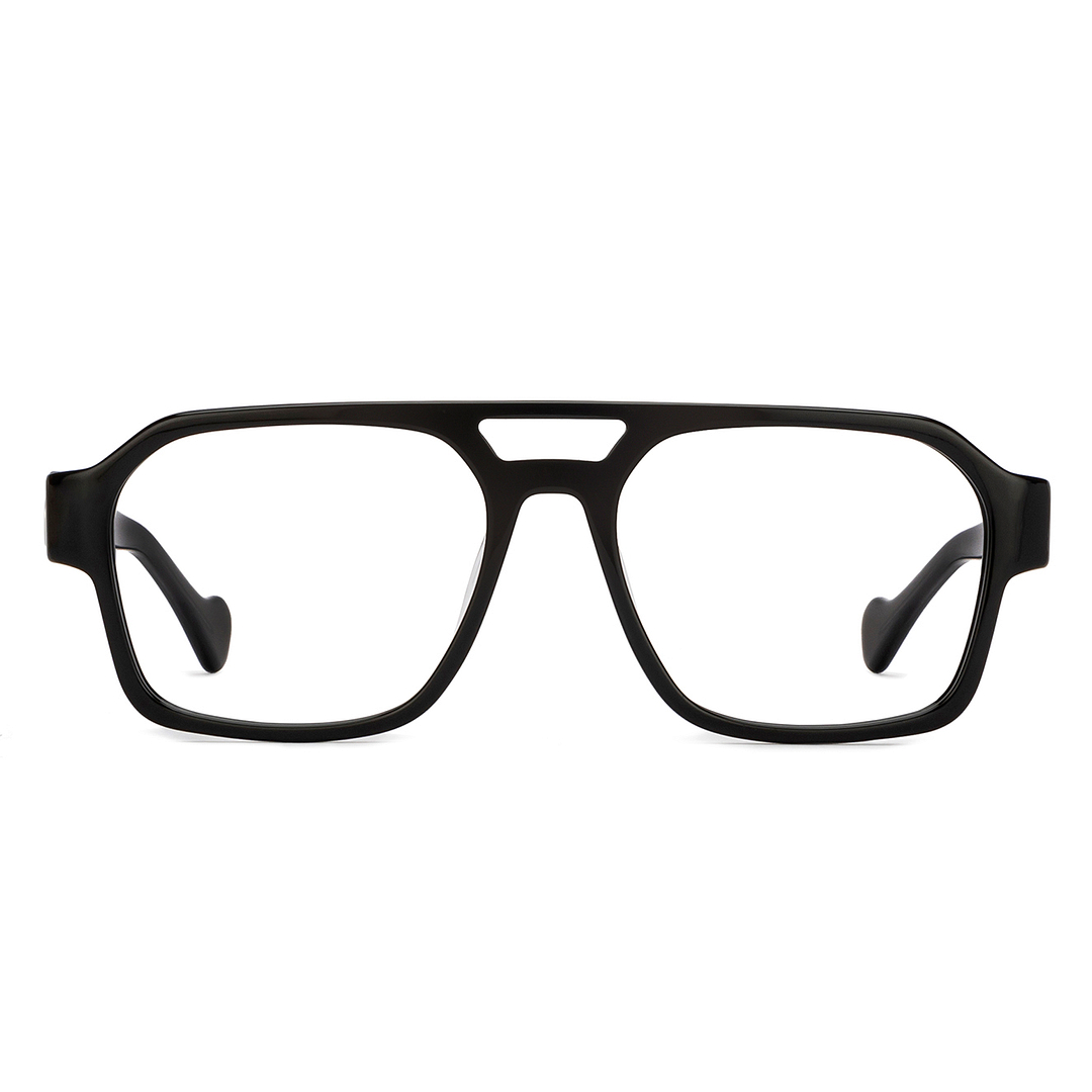 John Jacobs Black Full Rim Aviator right side