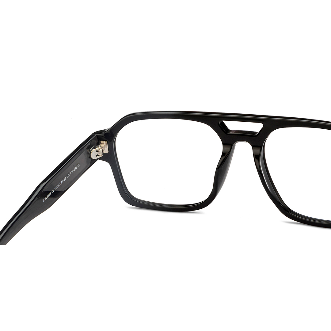 John Jacobs Black Full Rim Aviator right side