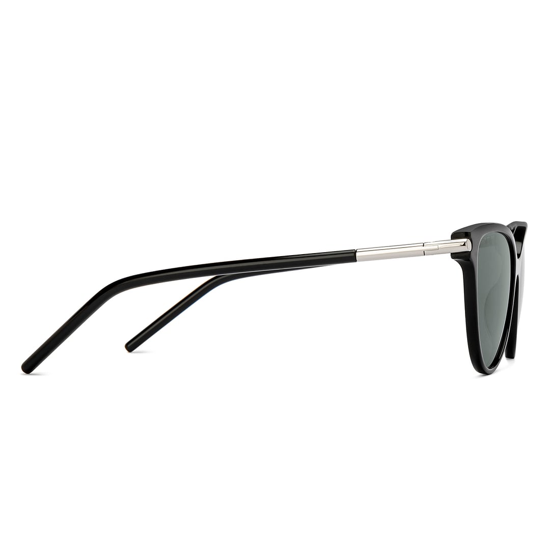 John Jacobs Black Full Rim Cat Eye left side