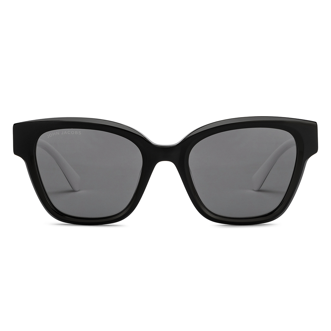 John Jacobs Black Full Rim Square left side