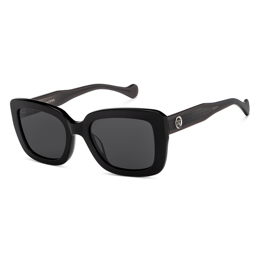 John Jacobs Black Full Rim Rectangle right side