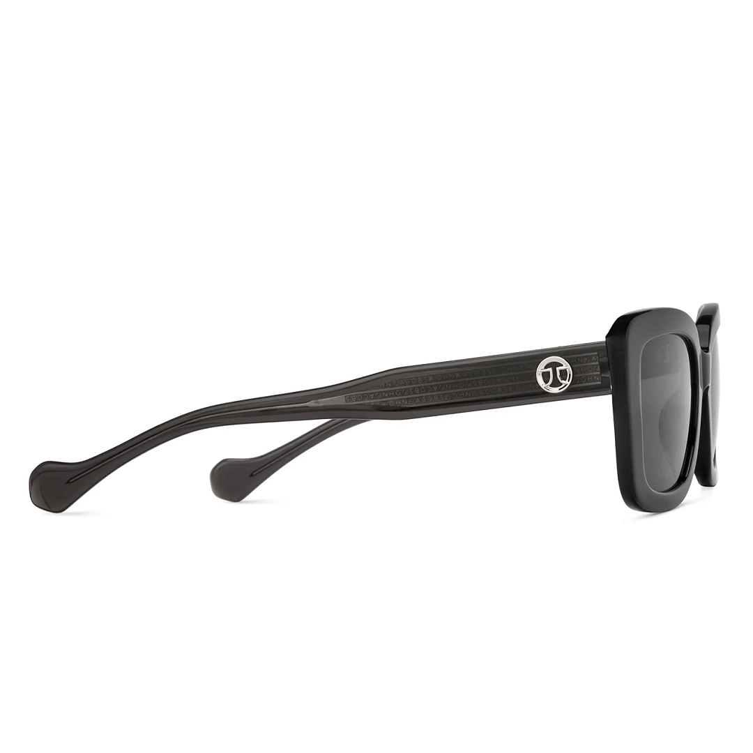 John Jacobs Black Full Rim Rectangle left side