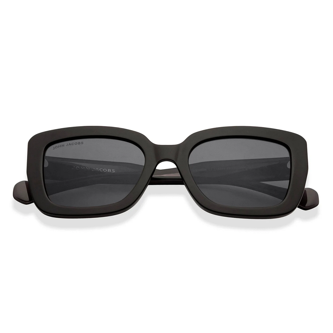 John Jacobs Black Full Rim Rectangle left side