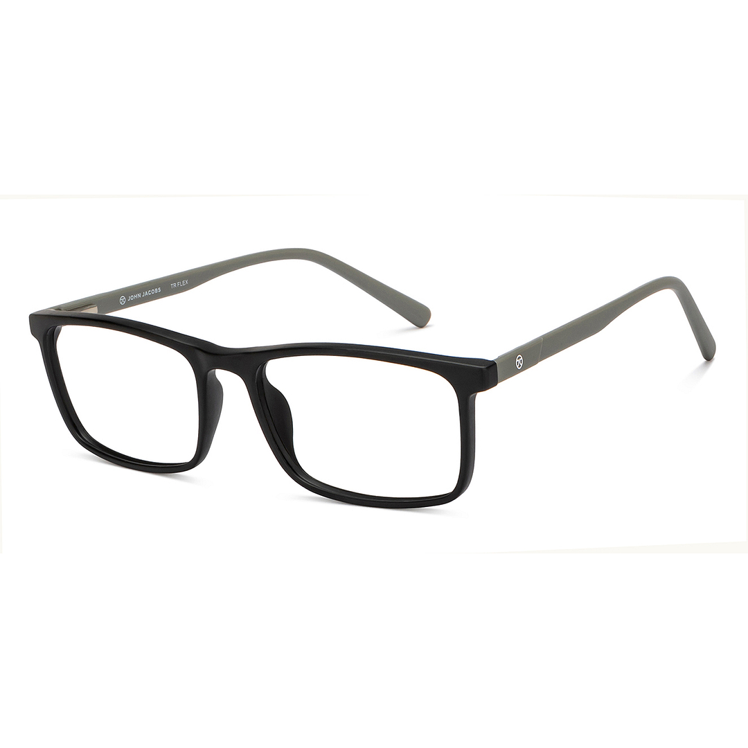 John Jacobs Online Black Full Rim Rectangle right side
